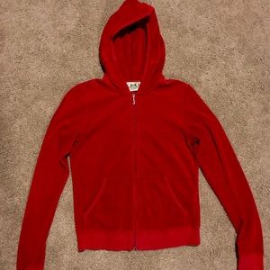 Juicy couture red velour jacket